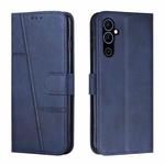 For Tecno Pova Neo 2 Stitching Calf Texture Buckle Leather Phone Case(Blue)