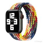 Nylon Single-turn Braided Watch Band For Apple Watch Ultra 49mm / Series 8&7 45mm / SE 2&6&SE&5&4 44mm / 3&2&1 42mm, Length:135mm(Colorful)