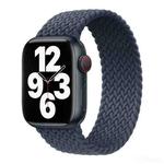 Nylon Single-turn Braided Watch Band For Apple Watch Ultra 49mm / Series 8&7 45mm / SE 2&6&SE&5&4 44mm / 3&2&1 42mm, Length:135mm(Deep Blue)