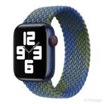 Nylon Single-turn Braided Watch Band For Apple Watch Ultra 49mm / Series 8&7 45mm / SE 2&6&SE&5&4 44mm / 3&2&1 42mm, Length:135mm(Z Blue Green)