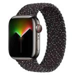 Nylon Single-turn Braided Watch Band For Apple Watch Ultra 49mm / Series 8&7 45mm / SE 2&6&SE&5&4 44mm / 3&2&1 42mm, Length:135mm(Starry Black)