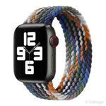 Nylon Single-turn Braided Watch Band For Apple Watch Ultra 49mm / Series 8&7 45mm / SE 2&6&SE&5&4 44mm / 3&2&1 42mm, Length:145mm(Denim Colorful)