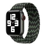 Nylon Single-turn Braided Watch Band For Apple Watch Ultra 49mm / Series 8&7 45mm / SE 2&6&SE&5&4 44mm / 3&2&1 42mm, Length:145mm(W Black Green)