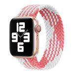 Nylon Single-turn Braided Watch Band For Apple Watch Ultra 49mm / Series 8&7 45mm / SE 2&6&SE&5&4 44mm / 3&2&1 42mm, Length:145mm(Z Pink White)