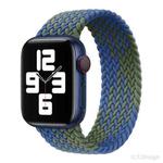 Nylon Single-turn Braided Watch Band For Apple Watch Ultra 49mm / Series 8&7 45mm / SE 2&6&SE&5&4 44mm / 3&2&1 42mm, Length:145mm(Z Blue Green)