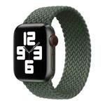 Nylon Single-turn Braided Watch Band For Apple Watch Ultra 49mm / Series 8&7 45mm / SE 2&6&SE&5&4 44mm / 3&2&1 42mm, Length:145mm(Dark Green)