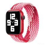 Nylon Single-turn Braided Watch Band For Apple Watch Ultra 49mm / Series 8&7 45mm / SE 2&6&SE&5&4 44mm / 3&2&1 42mm, Length:145mm(Strawberry Red)