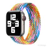 Nylon Single-turn Braided Watch Band For Apple Watch Ultra 49mm / Series 8&7 45mm / SE 2&6&SE&5&4 44mm / 3&2&1 42mm, Length:165mm(Beat Purple)