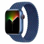 Nylon Single-turn Braided Watch Band For Apple Watch Ultra 49mm / Series 8&7 45mm / SE 2&6&SE&5&4 44mm / 3&2&1 42mm, Length:165mm (Starlight Blue)