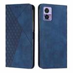For Motorola Edge 30 Neo / Edge 30 Lite Diamond Pattern Skin Feel Magnetic Leather Phone Case(Blue)