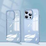For iPhone 14 Pro Mirror Transparent TPU + PC Phone Case(Sierra Blue)