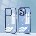 For iPhone 13 Mirror Transparent TPU + PC Phone Case(Sapphire)