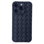 For iPhone 14 Plus Vintage Braided Texture Skin Phone Case(Black)