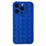 For iPhone 14 Pro Vintage Braided Texture Skin Phone Case(Blue)