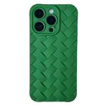 For iPhone 14 Pro Vintage Braided Texture Skin Phone Case(Green)