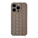 For iPhone 14 Pro Max Vintage Braided Texture Skin Phone Case(Khaki)