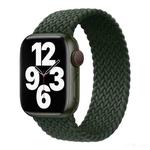 Nylon Single-turn Braided Watch Band For Apple Watch Series 8&7 41mm / SE 2&6&SE&5&4 40mm / 3&2&1 38mm, Length:135mm(Fir Green)