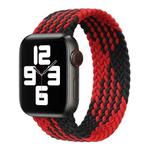 Nylon Single-turn Braided Watch Band For Apple Watch Series 8&7 41mm / SE 2&6&SE&5&4 40mm / 3&2&1 38mm, Length:135mm(Z Black Red)