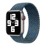 Nylon Single-turn Braided Watch Band For Apple Watch Series 8&7 41mm / SE 2&6&SE&5&4 40mm / 3&2&1 38mm, Length:155mm (Blue Green)