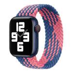 Nylon Single-turn Braided Watch Band For Apple Watch Series 8&7 41mm / SE 2&6&SE&5&4 40mm / 3&2&1 38mm, Length:155mm(Z Blue Pink)