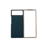 For Xiaomi Mix Fold 2 Nano Electroplating Genuine Leather Phone Case(Green)