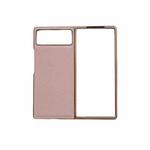 For Xiaomi Mix Fold 2 Nano Electroplating Genuine Leather Phone Case(Pink)