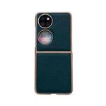 For Huawei P50 Pocket Nano Electroplating Genuine Leather Phone Case(Green)