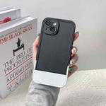 For iPhone 14 Plus Silicone Folding Bracket Phone Case(Black)
