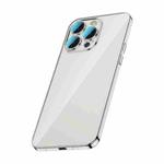 For iPhone 13 Pro Glass Lens Protection PC Electroplating Phone Case(Silver)