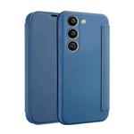 For Samsung Galaxy S23+ 5G Imitate Liquid Skin Feel Leather Phone Case with Card Slots(Blue)