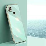 For Xiaomi Redmi 10A XINLI Straight Edge 6D Electroplate TPU Phone Case(Mint Green)