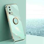 For Xiaomi Civi 2 XINLI Straight Edge 6D Electroplate TPU Phone Case with Ring Holder(Mint Green)