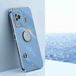 For Xiaomi Black Shark 5 XINLI Straight Edge 6D Electroplate TPU Phone Case with Ring Holder(Celestial Blue)