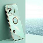 For Xiaomi Black Shark 5 XINLI Straight Edge 6D Electroplate TPU Phone Case with Ring Holder(Mint Green)