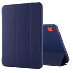 For iPad 10th Gen 10.9 2022 Tri-fold Holder Tablet Leather Case(Dark Blue)