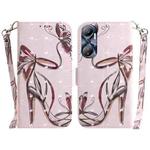 For Infinix Hot 20 3D Colored Horizontal Flip Leather Phone Case(Butterfly High-heeled)