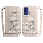 For Realme Q3S / Q3T / 9 SE / 9 5G Speed 3D Colored Horizontal Flip Leather Phone Case(Squirrels)