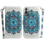 For Tecno Pova 4 3D Colored Horizontal Flip Leather Phone Case(Peacock Wreath)