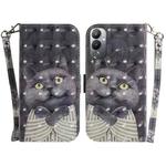 For Tecno Pova 4 3D Colored Horizontal Flip Leather Phone Case(Hug Cat)