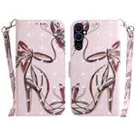 For Tecno Pova Neo 2 3D Colored Horizontal Flip Leather Phone Case(Butterfly High-heeled)