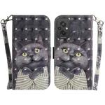 For Xiaomi Redmi 11 Prime 4G 3D Colored Horizontal Flip Leather Phone Case(Hug Cat)