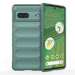 For Google Pixel 7 Magic Shield TPU + Flannel Phone Case(Dark Green)