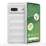 For Google Pixel 7 Magic Shield TPU + Flannel Phone Case(White)