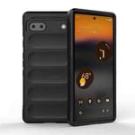 For Google Pixel 6a Magic Shield TPU + Flannel Phone Case(Black)