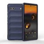 For Google Pixel 6a Magic Shield TPU + Flannel Phone Case(Dark Blue)