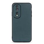 For Honor 80 Pro Accurate Hole Lambskin Texture Genuine Leather Phone Case(Green)