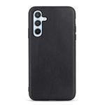 For Samsung Galaxy A54 5G Accurate Hole Lambskin Texture Genuine Leather Phone Case(Black)