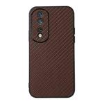 For Honor 80 Pro Carbon Fiber Texture Shockproof Phone Case(Brown)