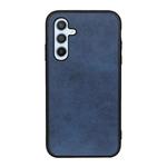 For Samsung Galaxy A54 5G Accurate Hole Two-color Calf Texture PU Phone Case(Blue)
