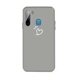 For Galaxy A21 Frosted Candy-Colored Ultra-thin TPU Phone(Grey)